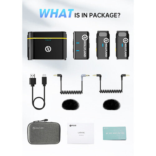 Hollyland LARK M1 DUO 2 Person Wireless Microphone System (2.4 GHz, Black) Hollyland LARK M1 DUO 2 Person Wireless Microphone System (2.4 GHz, Black)